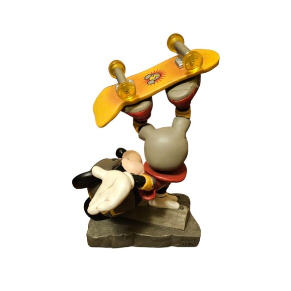 Vintage Walt Disney World Florida Mickey Mouse Skate Boarding Bobblehead Figure - Picture 3 of 6